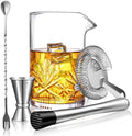 Cocktail Mixing Glass, veecom 18oz Crystal Bartender Kit, 5 Piece Bar