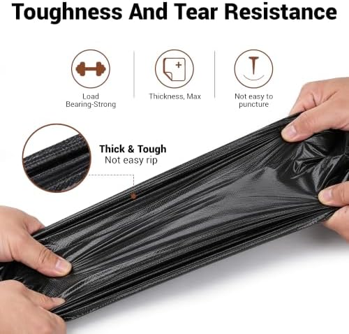 50Pcs Large Garbage Bags for Commercial Knock Box, Espresso Coffee