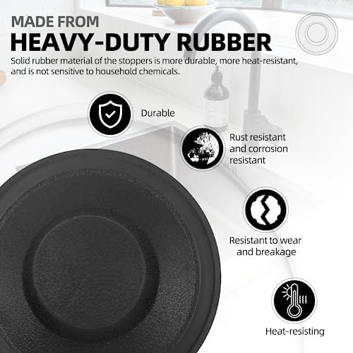 (2 Pack) Exact Replacement for InSinkErator STP-PL/STPPL Black Rubber