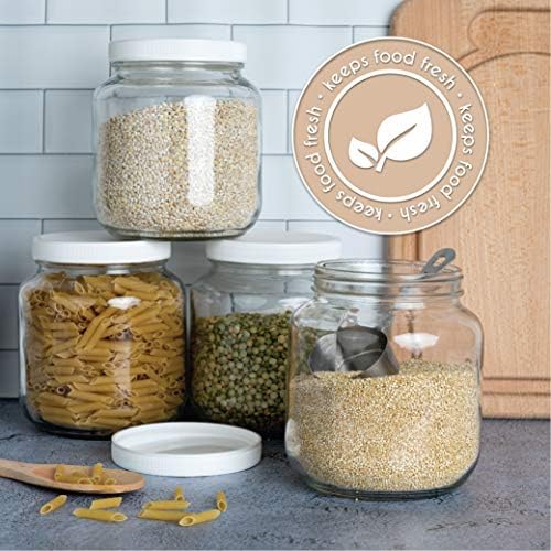 kitchentoolz Half Gallon Mason Jar - Wide Mouth 1/2 Gallon Glass Jar