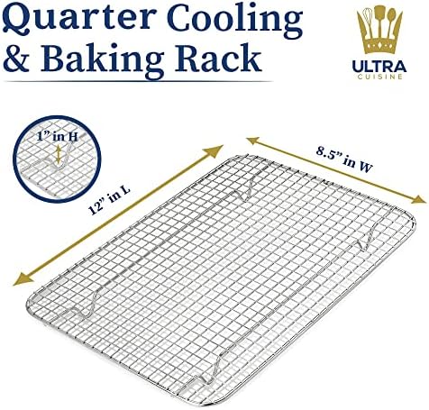 Ultra Cuisine Heavy Duty 100% Stainless Steel Cooling Rack for Cooking