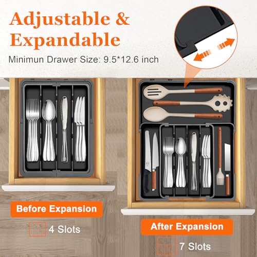 Spaclear Expandable Silverware Drawer Organizer