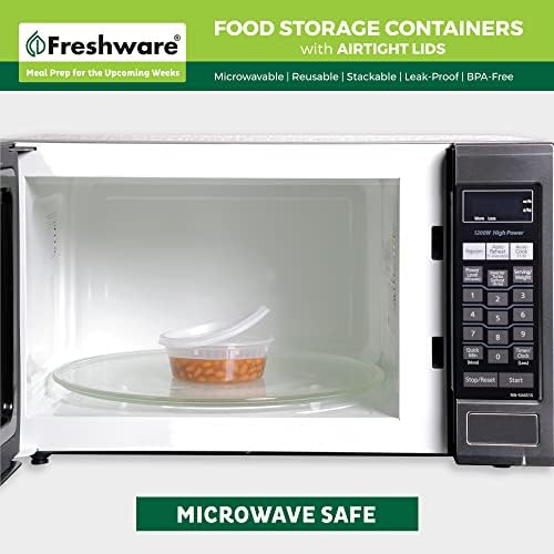 Freshware Food Storage Containers [50 Set] 8 oz Plastic Deli