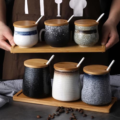Japanese Sugar Bowl With Lid And Spoon, Sugar Pot, Sugar Container
