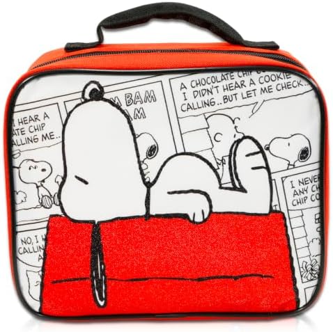 Peanuts Snoopy Lunchbox for Kids with Insulated Lunch Bag