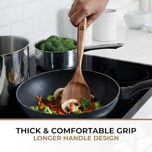 6-Piece Teak Wood Cooking Spoon Set