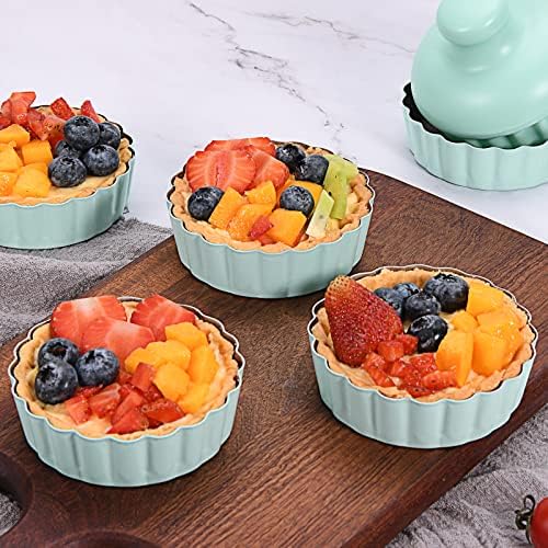 Mini Round Tart Pan with Removable Bottom, Nonstick Mini Pie Pans for