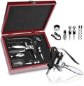 Wine Bottle Opener Gift Set - 8 PCS Corkscrew Opener with Wood Case
