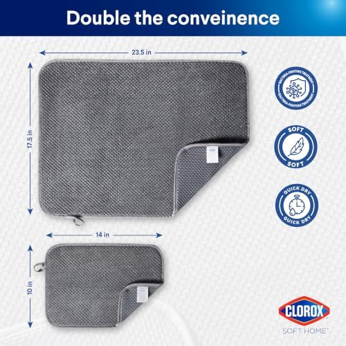 Clorox Plush Drying Mat - Polyester Polymide Blend - Ultra Absorbent