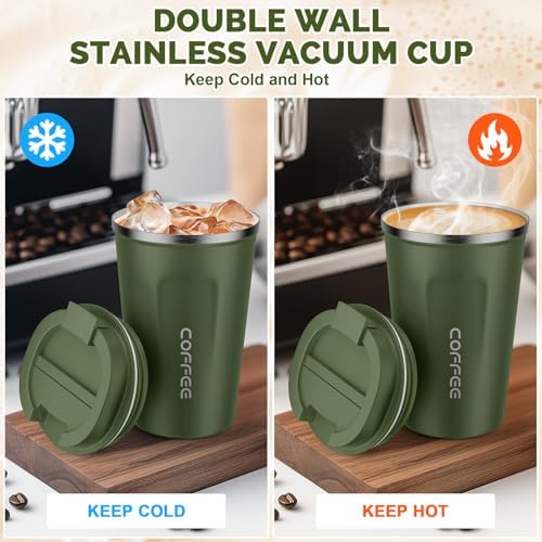 CS COSDDI 12 oz Coffee Mug - Stainless Steel Coffee Cup with Leakproof