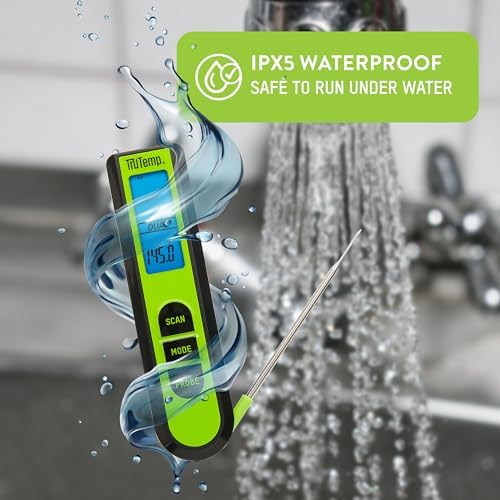 Taylor TruTemp Dual Infrared Meat Thermometer, Green