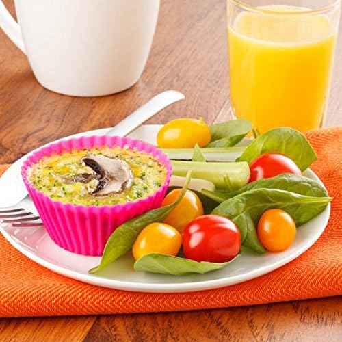 Silicone Baking Cups Muffin Cupcakes Liners Molds Sets in Storage