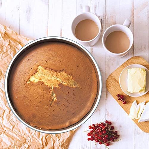 E-far 91⁄2 Inch Cake Pan Set of 2, Stainless Steel Round Cake Baking