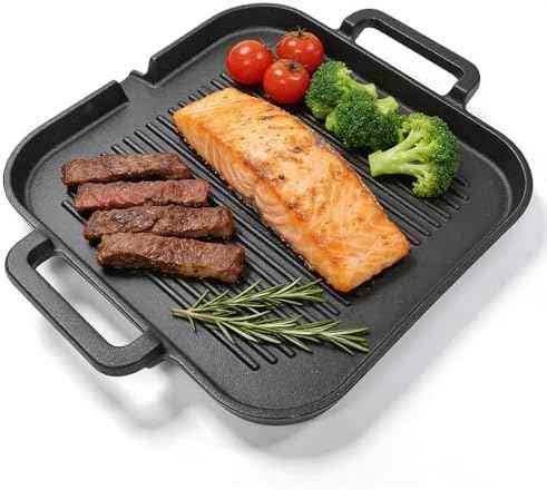 Cast Iron Grill Pan (11.8 x 9.8 inch)