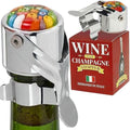 Wine Stopper & Champagne Stopper All In One - Patented Seal, Preserves