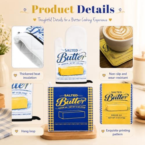 12 Pcs Butter Themed Kitchen Gift Set for Cooking Baking Lovers