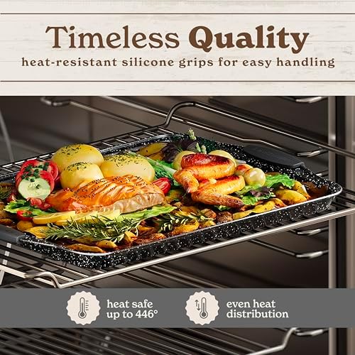 Country Kitchen Nonstick Stackable Bakeware Set - Heavy Duty, Durable