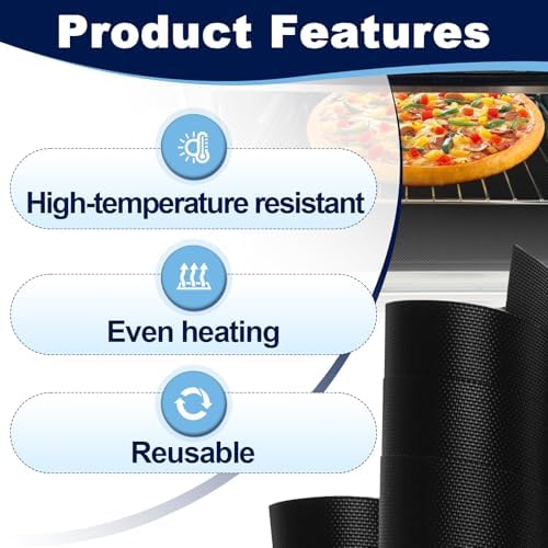 4PCS Heat Resistant Baking Mat Compatible with Midea Flexify 26.4QT
