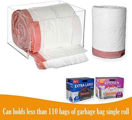 Extra Large Trash Bag Dispenser Roll Holder, Wall Mount Acrylic