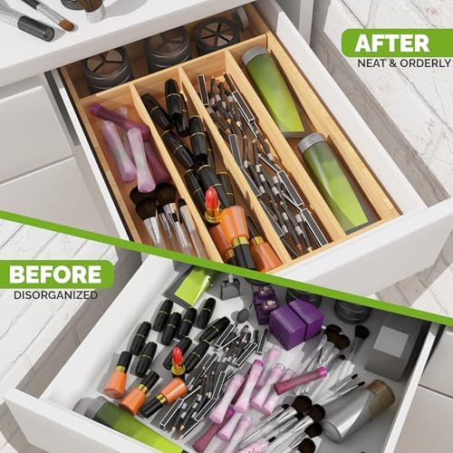 Utopia Kitchen Silverware Organizer, Bamboo Utensil Drawer Organizer