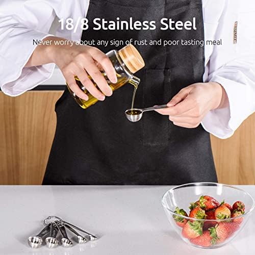 U-Taste 18/8 Stainless Steel Measuring Spoons Set of 8 and