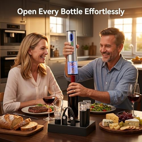 Electric Wine Opener with Wine Accessories -Rechargeable Wine Bottle