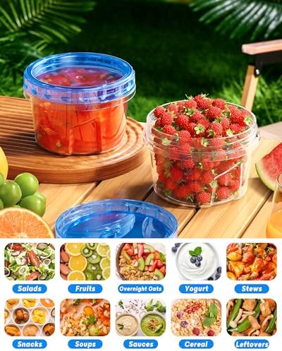 BiuLeon 6 Pack 17oz Freezer Storage Containers