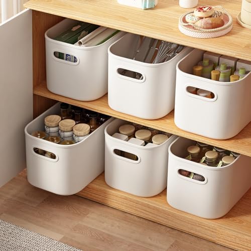 ORGIDOL 8-Pack Storage Bins with Lids, 9.85x6.9x5.7 inch