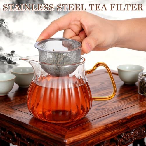 Kichvoe 4Pcs Stainless Steel Tea Strainer Basket Fine Mesh Tea Filter