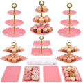 Pack of 11 NWK Cake Stand Set of Cupcake Stand, Tray & Table Cloth