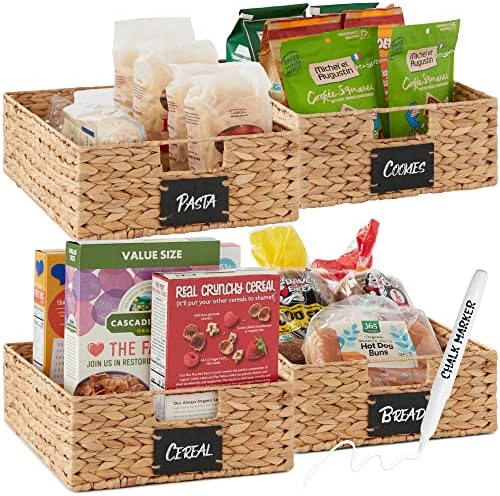 Best Choice Products Pantry Baskets, Set of 4, 16x12in