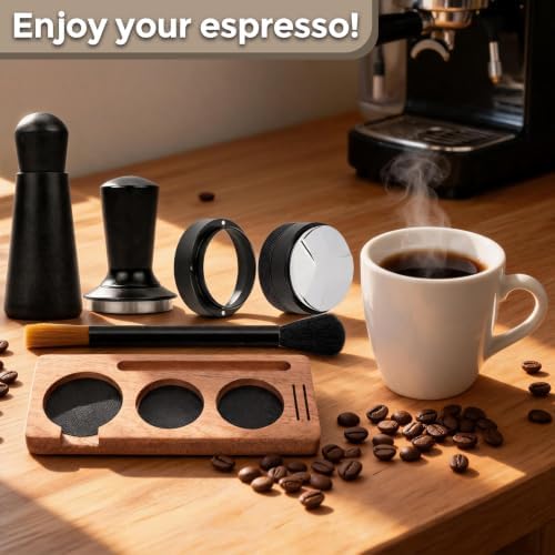 7 Pack Espresso Accessories Kit, 54mm Coffee Tool Set – Tamping