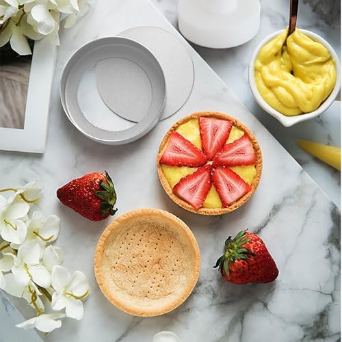 Mini Tart Pans with Removable Bottom Set of 4, Mini Tart Mold With