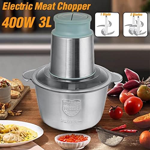 400W Stainless Steel Food Processor, 3L Capacity