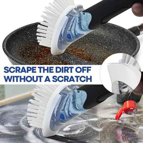 RIMAY Soap Dispensing Dish Brush