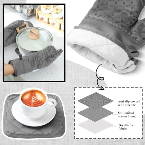 LemonRoad 12 Pcs Oven Mitts Kitchen Towels Dishcloths with Pot Holders