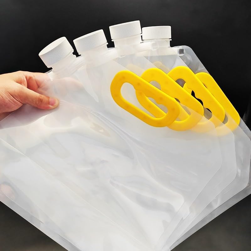 5PCS Airtight Grain Storage Bags with Handle, Reusable Rice Food
