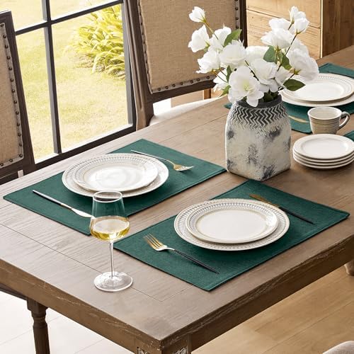 Romanstile Cloth Placemats Set of 4, Heat Resistant Double Layered