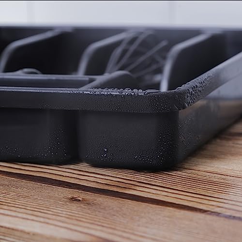Silverware Organizer with Lid, 5-Slot Flatware Caddy