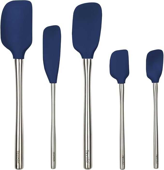 Tovolo Stainless Steel Handled Silicone Spatula Set of 5 Oyster Gray, - Image 7