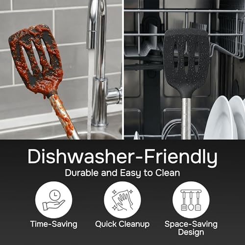 Silicone Spatula Set (2-Pc) - 600°F Heat Resistant, BPA-Free