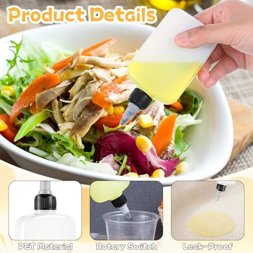 4 PCS Oil Dispenser Bottle for Camping & Cooking, 4oz Squeeze