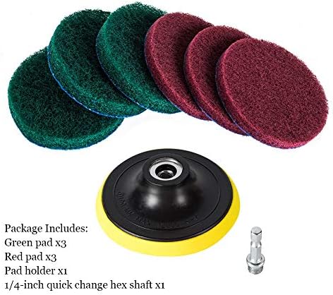 4 Inch Drill-Powered Tile Scrubber Cleaning Kit