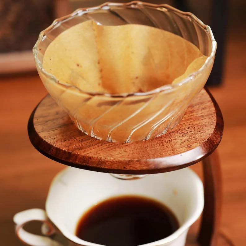 Wooden Pour Over Coffee Stand, Modern Minimalist Drip Coffee Holder
