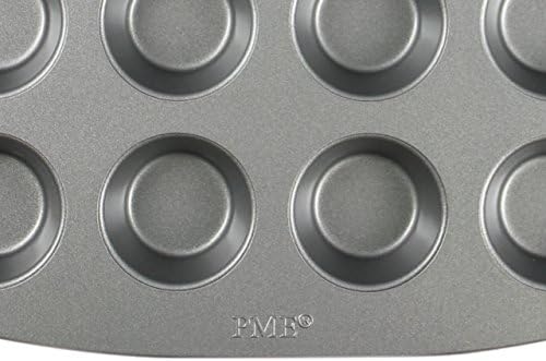 PME Mini Mini Muffin Pan-24 Cups, Non Stick Bakeware, Mini, Silver