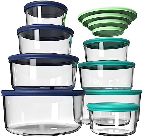 AILTEC 8-Pack Glass Food Containers with Lids