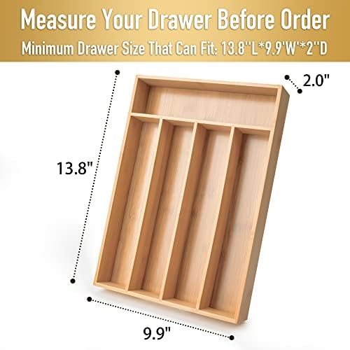 Besilord Silverware Organizer Kitchen Drawer Organizer Utensil