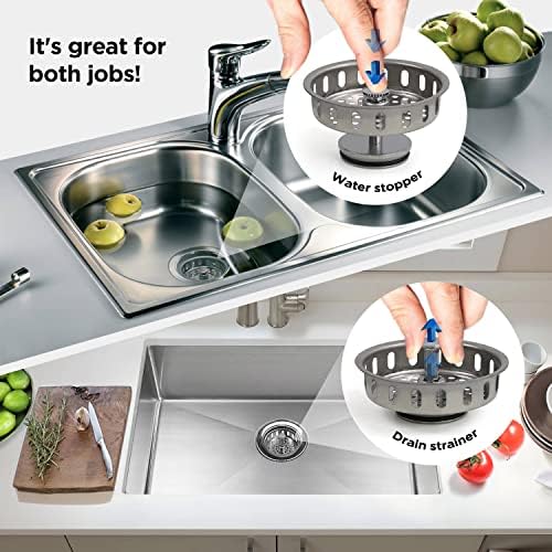 Highcraft 97343 Sink Basket Strainer Replacement, 3-1/4 Inch