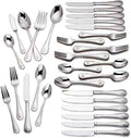 Lenox French Perle 65-Piece 18/10 Silverware Set for 12, Flatware