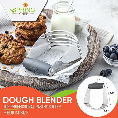 Spring Chef Medium Dough Blender Hand Tool - Durable Pastry Cutter